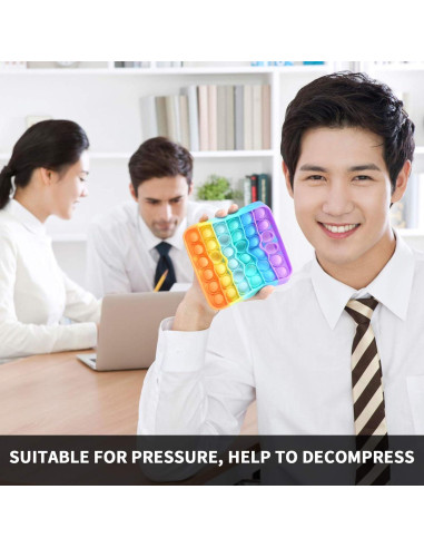 Juego de 2 Juguetes Sensoriales Pop Fidget Fpxnb - Redondo y Cuadrado