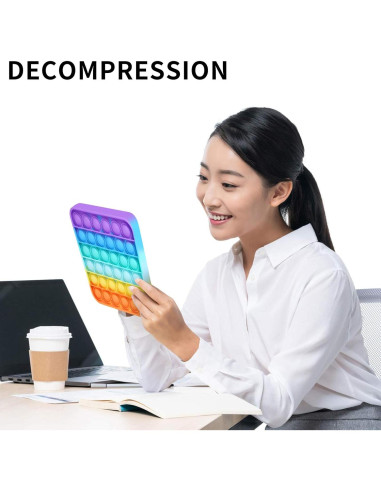 Juego de 2 Juguetes Sensoriales Pop Fidget Fpxnb - Redondo y Cuadrado