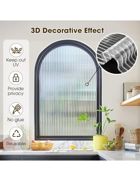 Película de Privacidad de Vidrio Estriado Coavas 44.5x200 cm