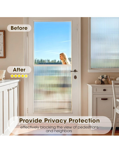 Película de Privacidad de Vidrio Estriado Coavas 44.5x200 cm