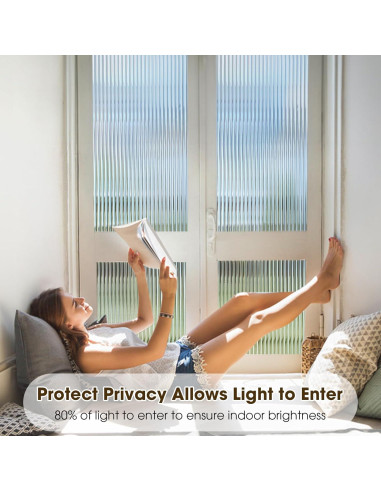 Película de Privacidad de Vidrio Estriado Coavas 44.5x200 cm