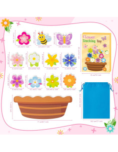 Juguete de Apilamiento de Madera FoszaSzept - Flor 11 Bloques 2