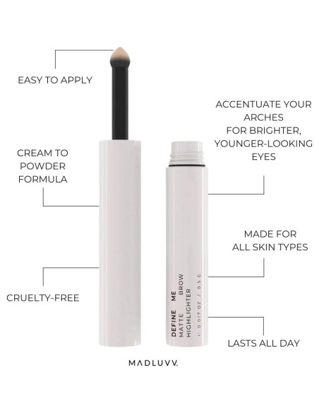 Iluminador de Cejas Madluvv Define Me Mate - Hipoalergénico