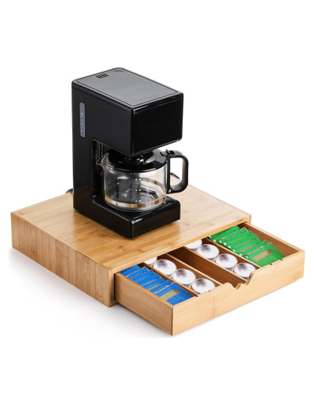 Cajón de Bambú Peohud para Cápsulas de Café y Té 35.5x30.5cm