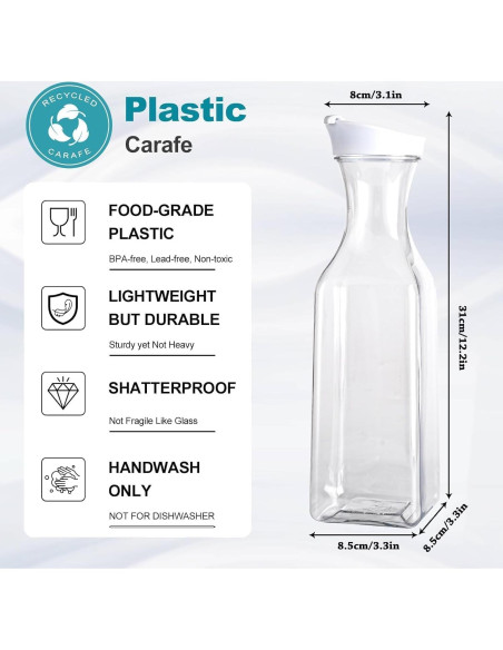 Juego de 4 Jarras de Plástico ZWYSLFCY 1.48 L con Tapa Juego de 4 Jarras de Plástico ZWYSLFCY 1.48 L con Tapa