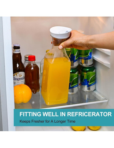 Juego de 4 Jarras de Plástico ZWYSLFCY 1.48 L con Tapa