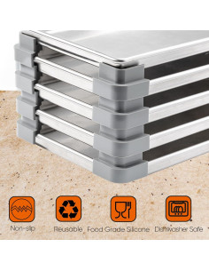 16 Pcs Apiladores de Bandejas de Silicona Harvest Right 2