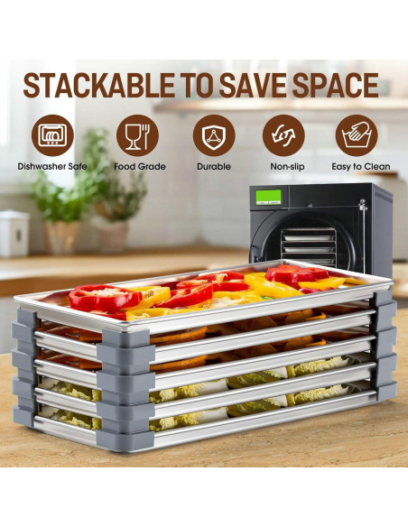 16 Pcs Apiladores de Bandejas de Silicona Harvest Right