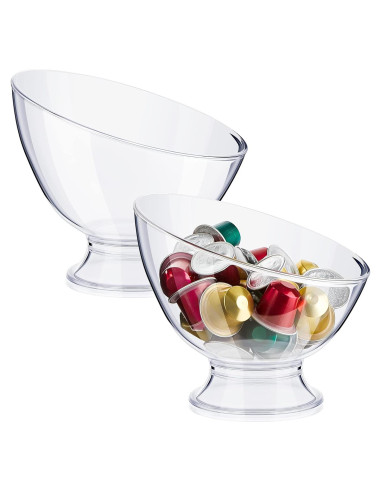 Organizador de Cápsulas de Café Zubebe 2 Pcs Transparente 18 cm