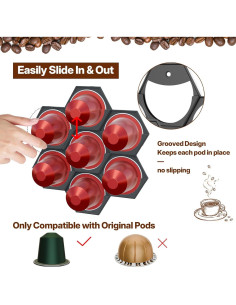 Soporte para Cápsulas de Café Nespresso Original XSHINOVA - 2 Pack 2