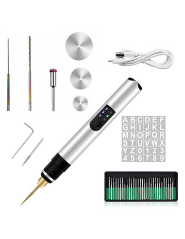 Bolígrafo de Grabado Eléctrico FUNAER 25W Recargable USB