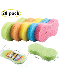 Paquete de 20 Esponjas de Lavado Huvai Multicolor Reutilizables 2