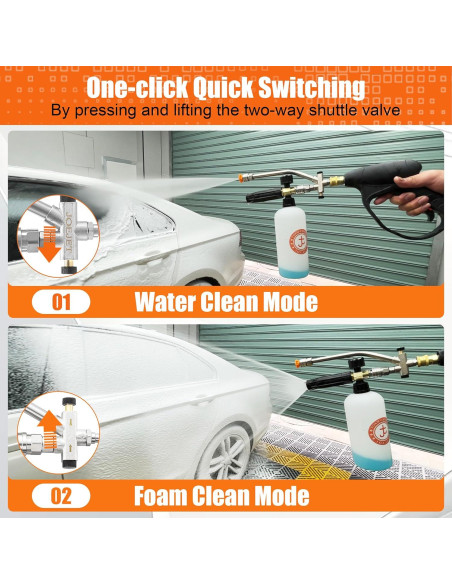 Pistola de Lavado a Presión JOEJET con Caño de Espuma Doble