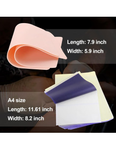 Kit de Práctica de Tatuaje Gakonp 23 Piezas - Piel Sintética y Papel 2