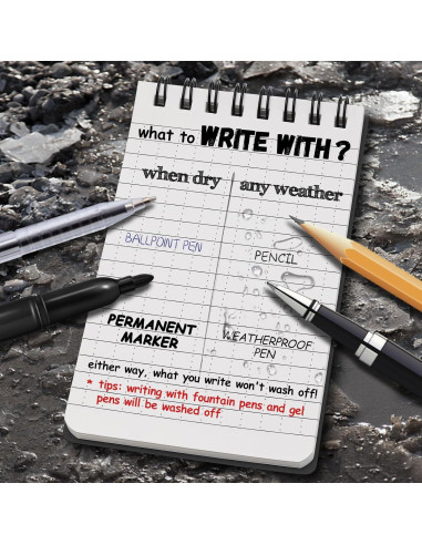 Cuadernos de Bolsillo Impermeables POPYOLA - Paquete de 4