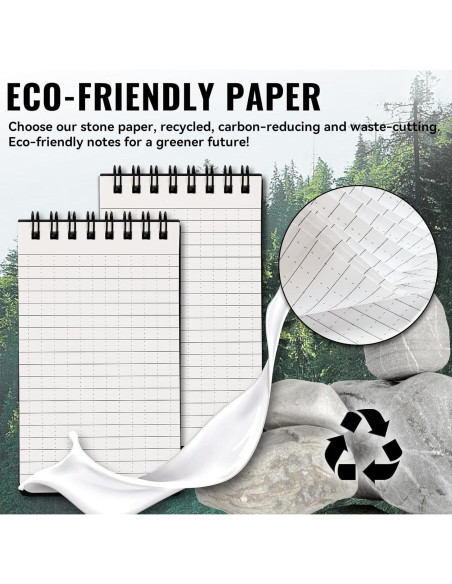 Cuadernos de Bolsillo Impermeables POPYOLA - Paquete de 4