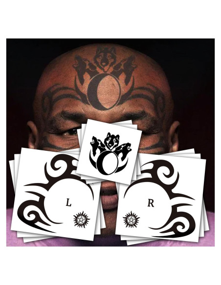 Tatuajes Faciales Temporales KOTBS - 9 Hojas a Prueba de Agua Tatuajes Faciales Temporales KOTBS - 9 Hojas a Prueba de Agua