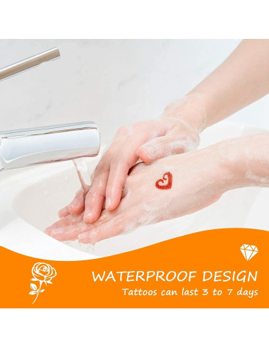 Kit de Tatuajes Temporales de Brillo NATUMER 48 Colores