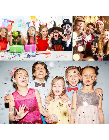 Kit de Tatuajes Temporales de Brillo NATUMER 48 Colores