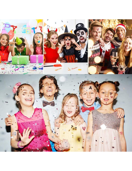 Kit de Tatuajes Temporales de Brillo NATUMER 48 Colores