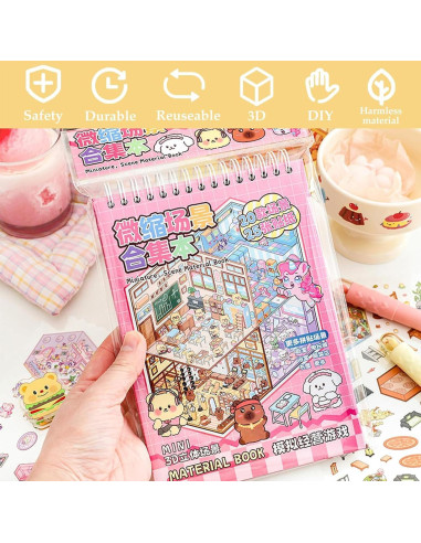 Set de Stickers 3D Genérico para Crear Escenas - 20 Unidades