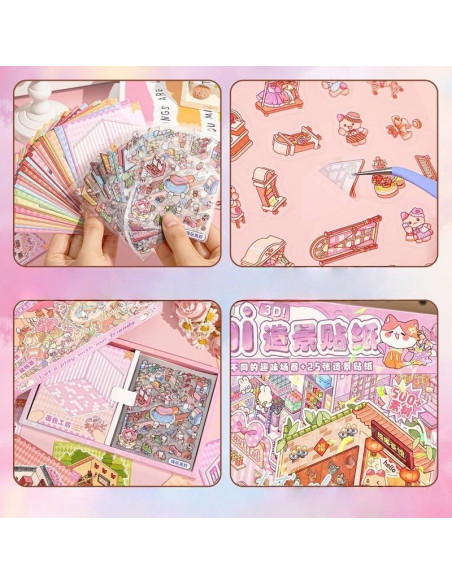 25 Conjuntos de Pegatinas 3D DIY Kaensc para Aliviar Estrés