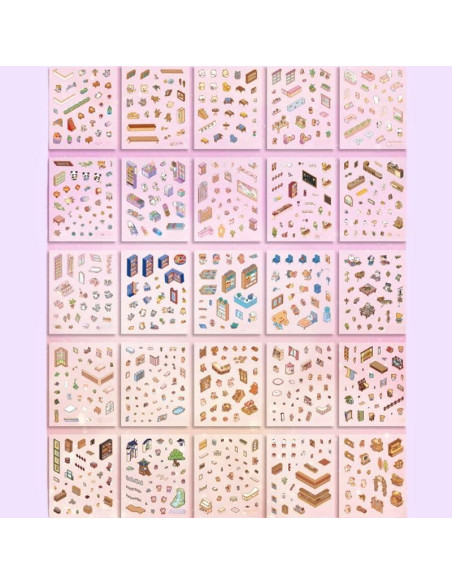 25 Conjuntos de Pegatinas 3D DIY Kaensc para Aliviar Estrés