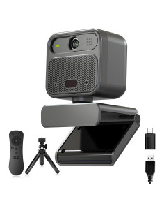 Cámara Web 4K Saylas W12S con Micrófonos y Control Remoto