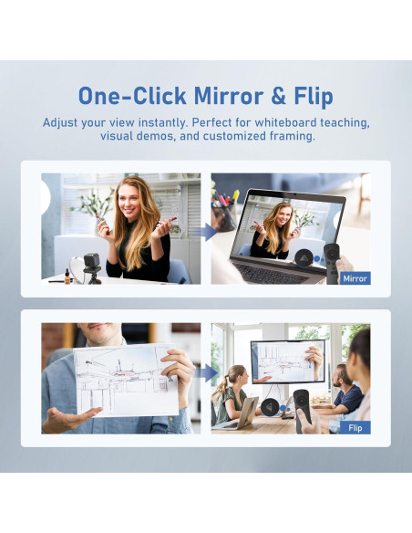 Cámara Web 4K Saylas W12S con Micrófonos y Control Remoto