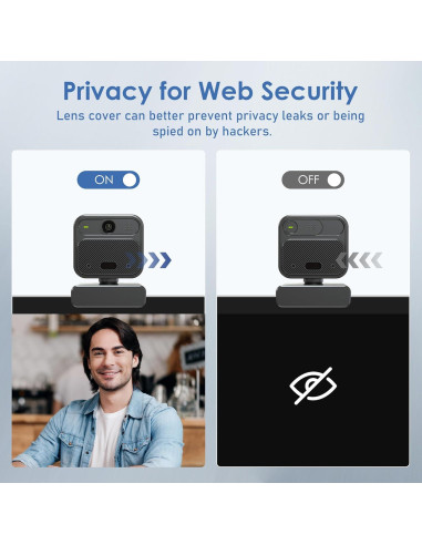 Cámara Web 4K Saylas W12S con Micrófonos y Control Remoto