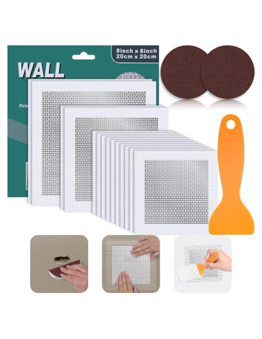 Kit de Reparación de Paneles de Yeso Mckanti 14 Parches 10/8/4"