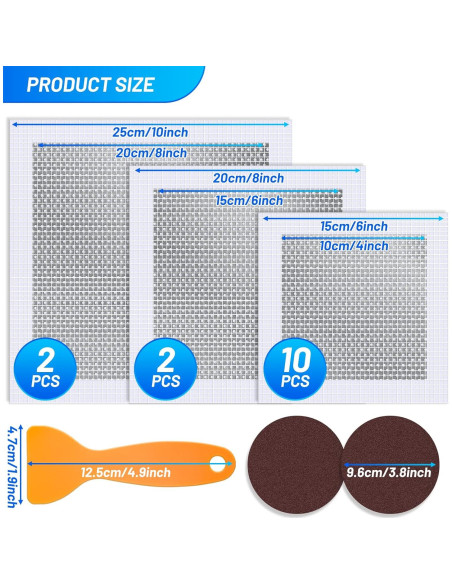 Kit de Reparación de Paneles de Yeso Mckanti 14 Parches 10/8/4"