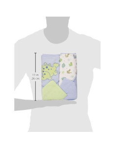 Toalla de baño con capucha Spasilk Dino Azul - 2 unidades 2