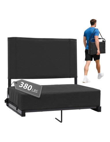Asiento Plegable Acolchado Sekey para Estadio con Respaldo 46.7 cm