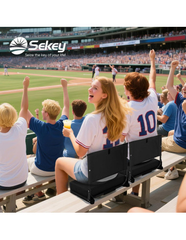 Asiento Plegable Acolchado Sekey para Estadio con Respaldo 46.7 cm