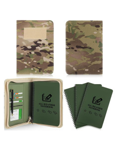 Kit Cuaderno Táctico Impermeable Resurhang 5 Pcs A5 Camuflaje