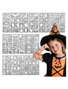 135 Plantillas Tatuajes Temporales Halloween Metuu - Reutilizables