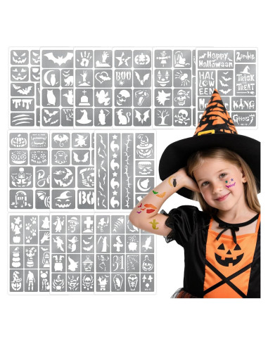 135 Plantillas Tatuajes Temporales Halloween Metuu - Reutilizables