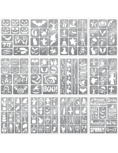 135 Plantillas Tatuajes Temporales Halloween Metuu - Reutilizables