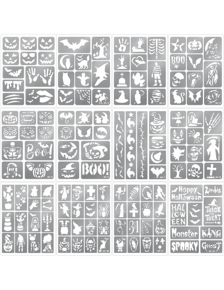 135 Plantillas Tatuajes Temporales Halloween Metuu - Reutilizables
