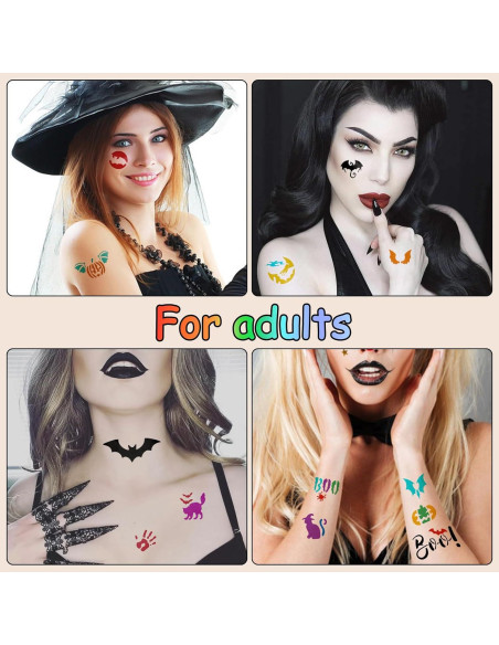 135 Plantillas Tatuajes Temporales Halloween Metuu - Reutilizables