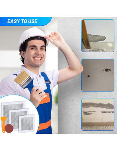 Kit de Reparación de Paneles de Yeso Mckanti 14 Parches 10/8/4"