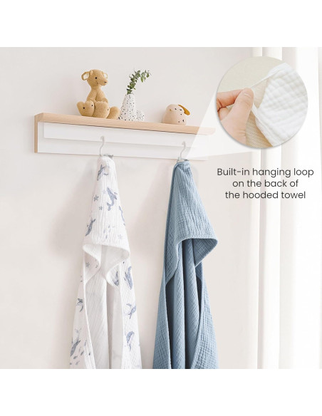 Toallas de Bebé con Capucha Konssy 2-Pack 100% Algodón 76.2x76.2cm