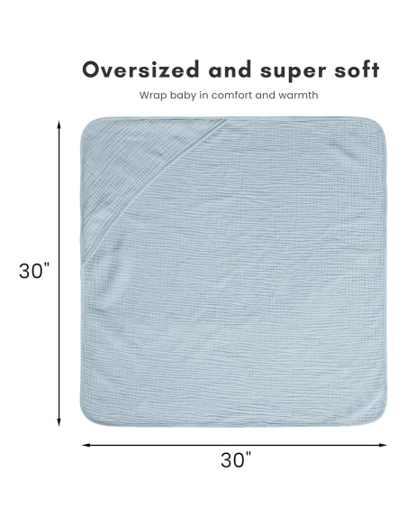 Toallas de Bebé con Capucha Konssy 2-Pack 100% Algodón 76.2x76.2cm