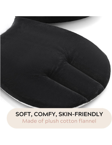 Almohadilla de Baño para Bebés PandaEar - Asiento Suave Negro