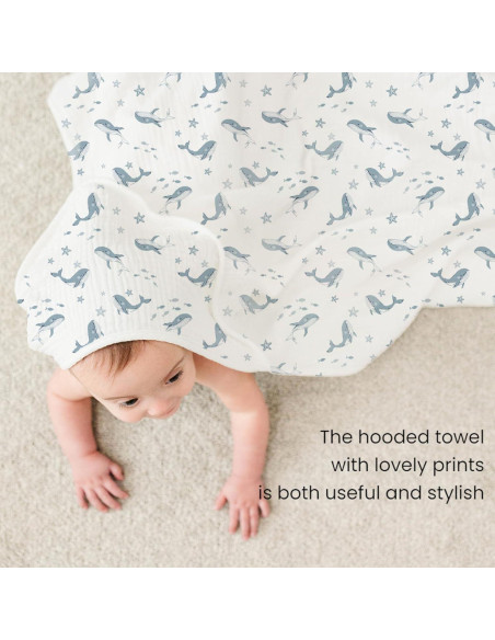 Toallas de Bebé con Capucha Konssy 2-Pack 100% Algodón 76.2x76.2cm