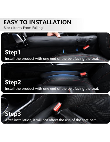 Relleno Espacio entre Asientos FreshJyney FJ01 Negro Universal