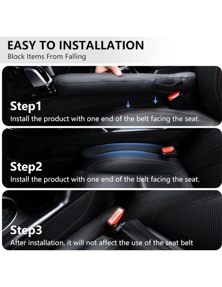 Relleno Espacio entre Asientos FreshJyney FJ01 Negro Universal