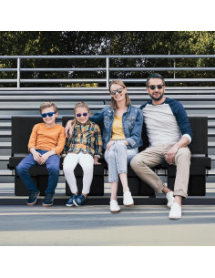 Asiento de Estadio Plegable Aliphon Negro con Soporte Acolchado 2