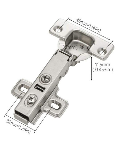Bisagras Ocultas de Gabinete Luokim 2 Piezas Cierre Suave 105